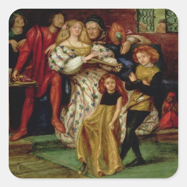 Sticker Carré La famille Borgia, 1863 (Devant)