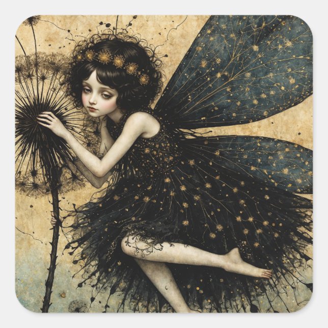 Sticker Carré La fée de Dandylion (Devant)