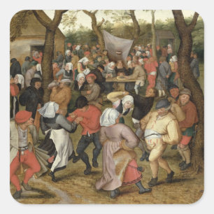 Sticker Carré La fête Mariage