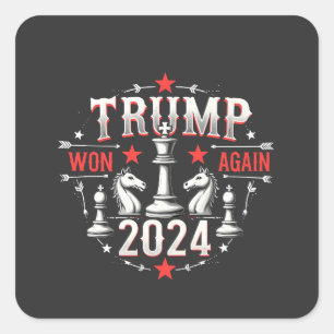 Sticker Carré La Fière Maga Trump remporte à nouveau la Journée 