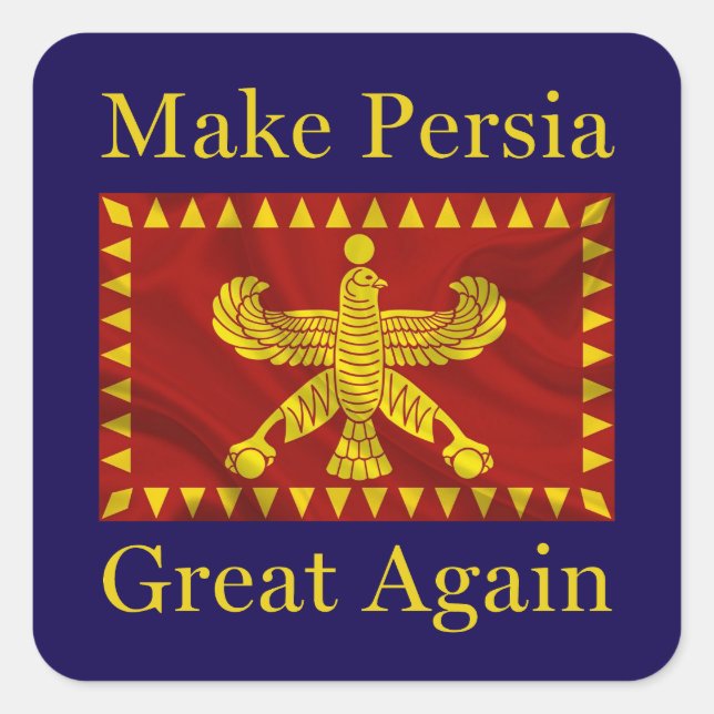 Sticker Carré La fierté iranienne perse L'Iran redonne sa grande (Devant)