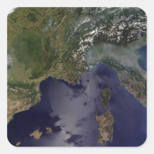 Sticker Carré La France du sud et l'Italie du nord