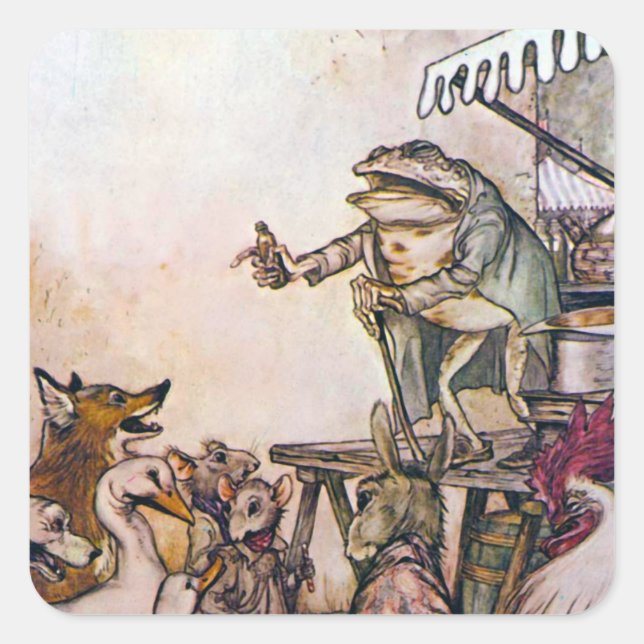 Sticker Carré La grenouille de charlatan (Devant)