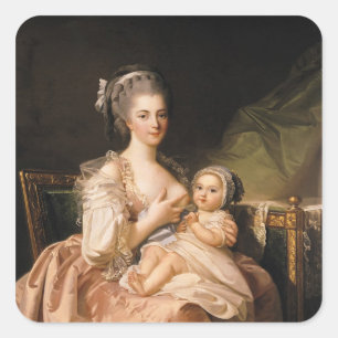 Sticker Carré La jeune mère, c.1770-80