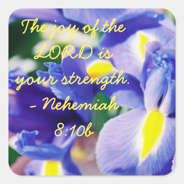 Sticker Carré La joie de l'Eternel (Devant)