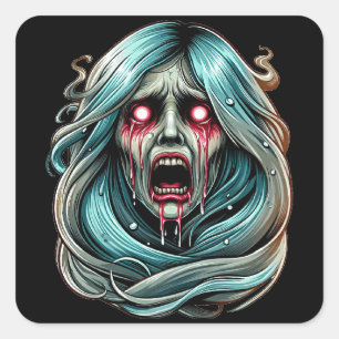 Sticker Carré La Llorona pleure le fantôme Spirit Folklore Mexic