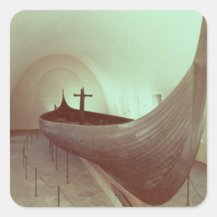 Sticker Carré La longère de Gokstad (bois)