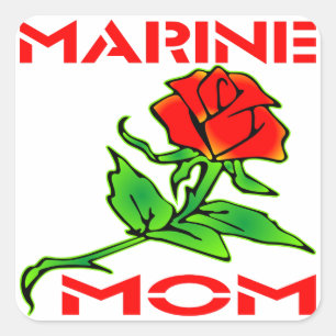 Sticker Carré La maman marine d'usmc s'est levée