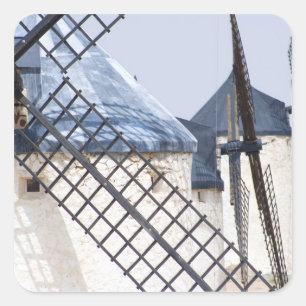 Sticker Carré La Mancha, Espagne. Don Quichotte, célèbre pour 