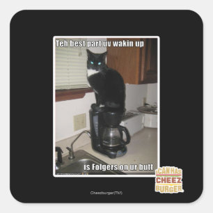 Sticker Carré la meilleure partie uv réveil