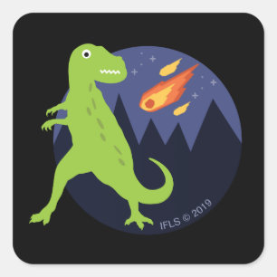 Sticker Carré La météorite qui a collé