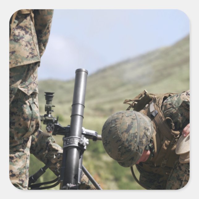 Sticker Carré La méthode de tir direct des mortiers (Devant)