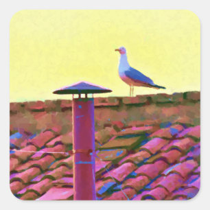 Sticker Carré La mouette à l'après-midi de Conclave