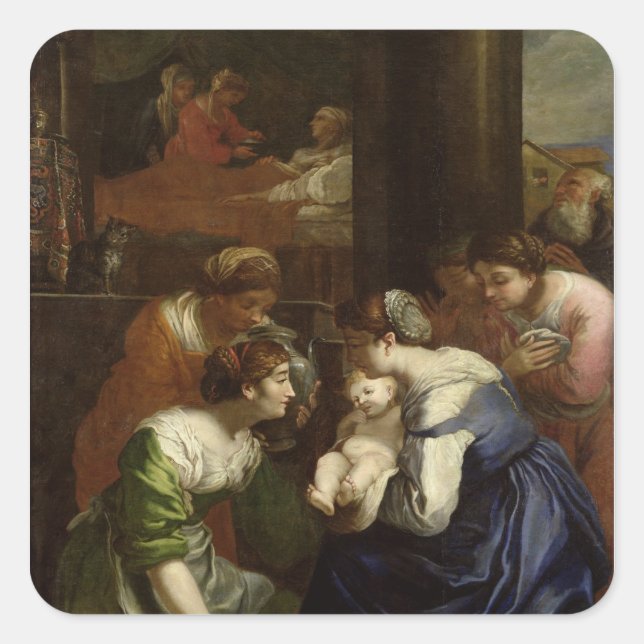 Sticker Carré La naissance de la Vierge, c.1620 (Devant)