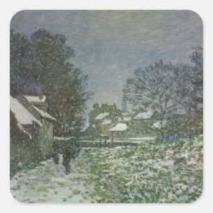 Sticker Carré La neige à Argenteuil par Claude Monet