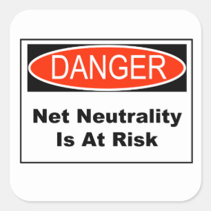 Sticker Carré La Neutralité Net Est En Danger