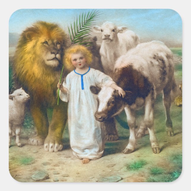 Sticker Carré La Paix, 1896 par William Strutt (Devant)