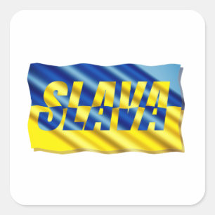 Sticker Carré La PAIX reste avec l'Ukraine Liberté pour l'Ukrain