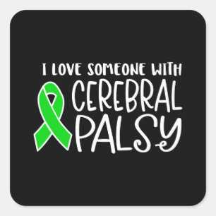 Sticker Carré La paralysie cérébrale, la conscience de la para