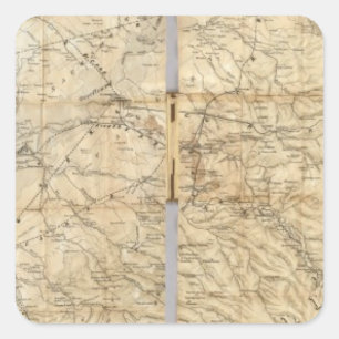 Sticker Carré La partie centrale de l'Etat de Californie