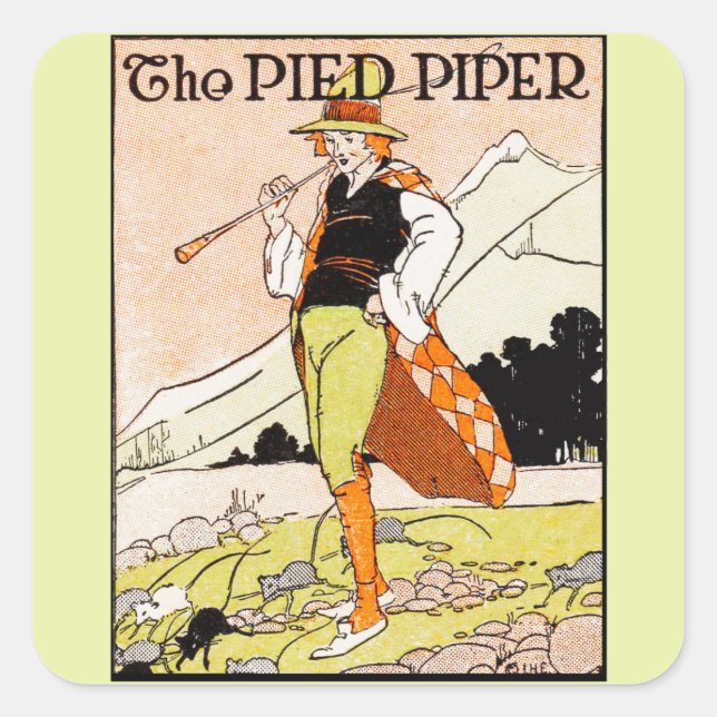 Sticker Carré La pépinière pour enfants Pied Piper (Devant)
