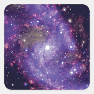 Sticker Carré La photo de la galaxie des Feux d'artifice dans l'