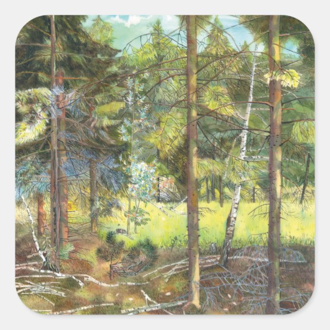 Sticker Carré La pinède (Devant)