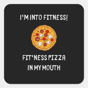 Sticker Carré La pizza dans ma bouche