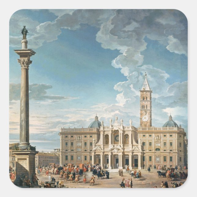 Sticker Carré La place Père Noël Maria Maggiore, 1752 (Devant)