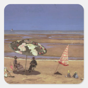 Sticker Carré La plage