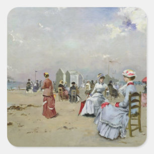 Sticker Carré La Plage de Trouville