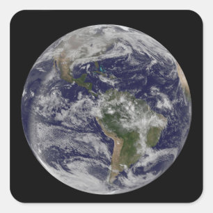 Sticker Carré La pleine terre montrant l'Amérique du Nord et de