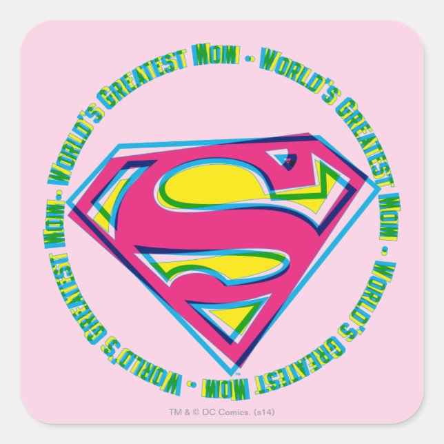 Sticker Carré La plus grande maman du monde (Devant)