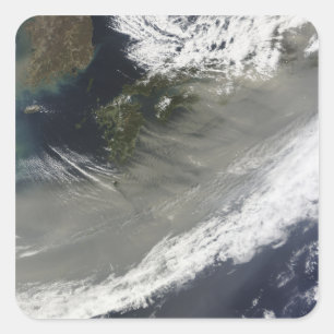 Sticker Carré La poussière au-dessus du Japon