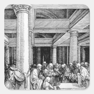 Sticker Carré La présentation dans le Temple, c.1503/4