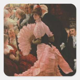 Sticker Carré La réception ou, L'Ambitieuse (femme politique) c