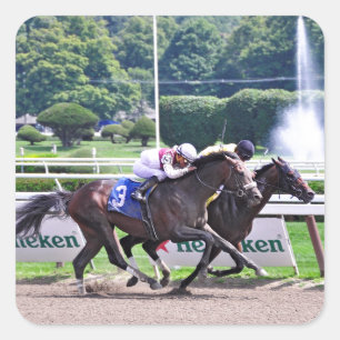 Sticker Carré La règle tranquille fonctionne en bas de Jack pla