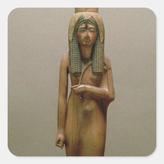 Sticker Carré La reine divine Ahmose Nefertari (bois peint) (Devant)