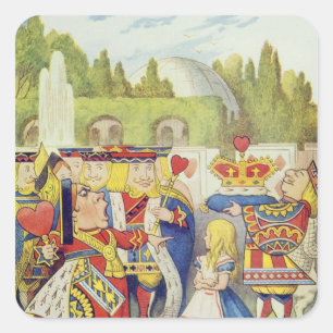 Sticker Carré La reine est venue ! Et n'est pas elle fâchée. "