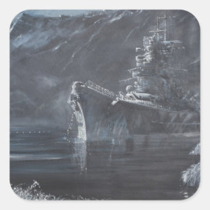 Sticker Carré La Reine solitaire du Tirpitz du nord Norway1944