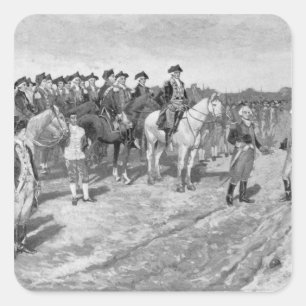 Sticker Carré La restitution de Cornwallis à Yorktown