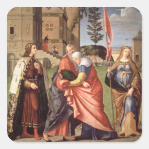 Sticker Carré La réunion au Golden Gate avec des saints, 1515 (