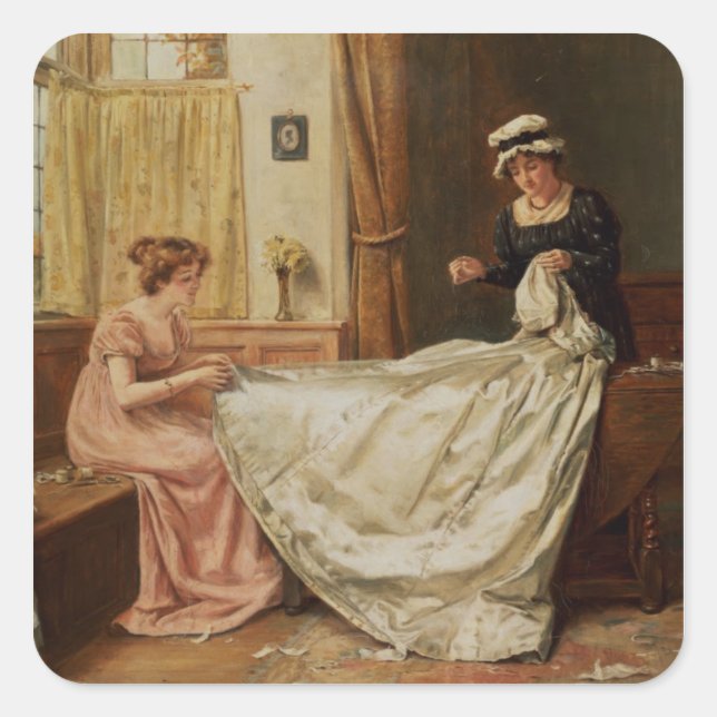 Sticker Carré La robe Mariage (Devant)