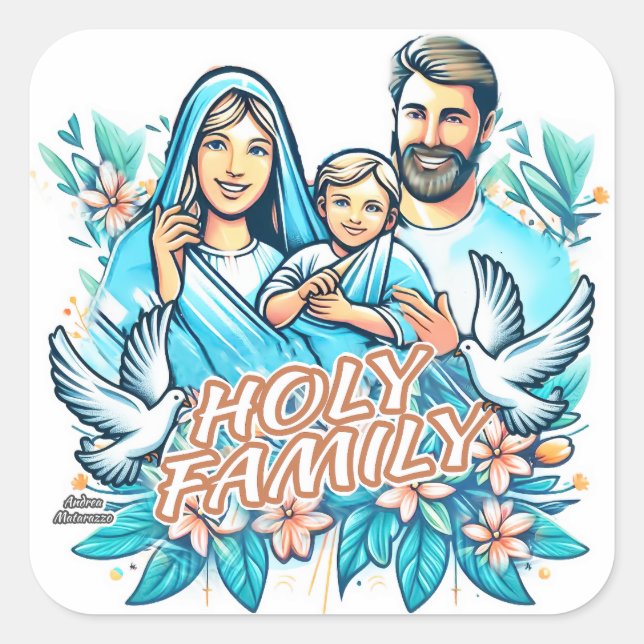 Sticker Carré La Sainte Famille (Devant)