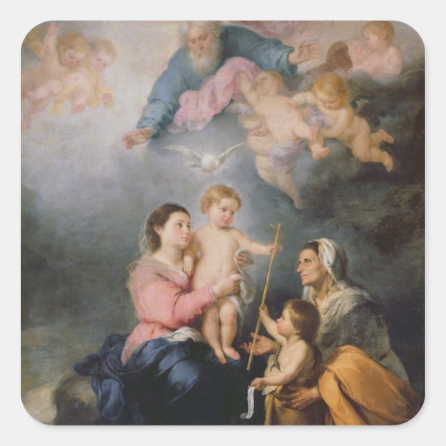 Sticker Carré La Sainte Famille ou la Vierge de Séville (Devant)