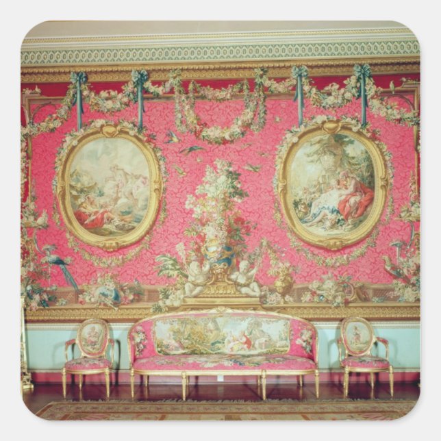 Sticker Carré La salle de la Tapisserie, c.1763 (Devant)