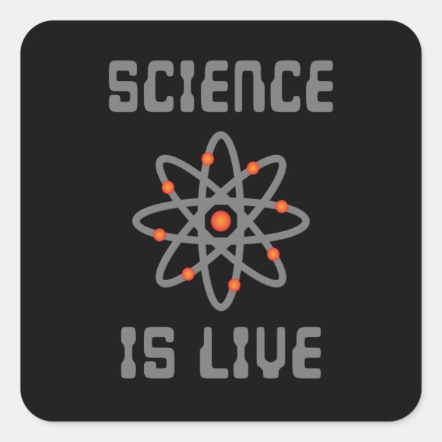 Sticker Carré La science est la vie (Devant)