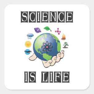 Sticker Carré La science est la vie