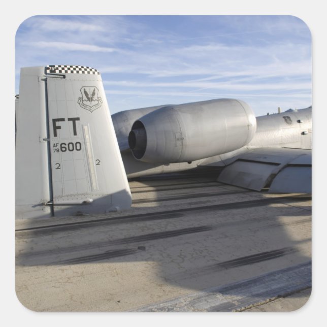 Sticker Carré La section arrière d'un A-10 Thunderbolt II (Devant)