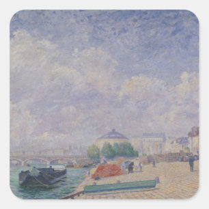 Sticker Carré La Seine à Bercy, 1885
